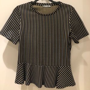 Zara knit peplum blouse